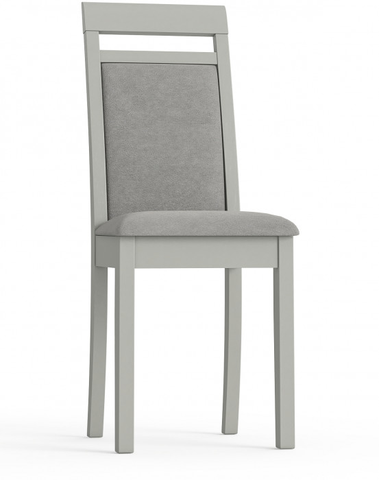 Стул Мебель--24 разборный Гольф-12, цвет серый, обивка ткань велюр серый 63, ШхГхВ 40х40х100 см., от пола до верха сиденья 47 см. (мягкая спинка)