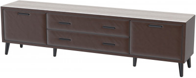 Тумба ТВ интерьерная 2,0 Пай коричневый/мдф сандал белый