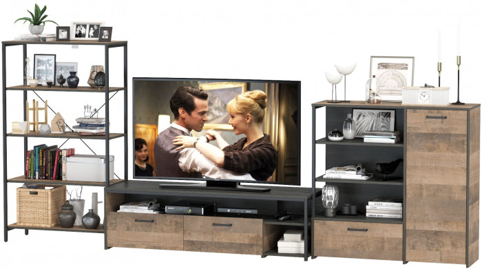 Трувор Гостиная 042, дуб гранж песочный/интра