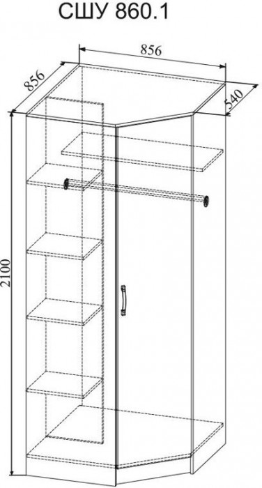 Модульная спальня Софи, композиция 1, Белый глянец/Дуб Сонома