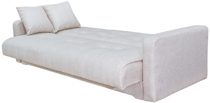 Диван Лондон 120, рогожка, полностью бежевый , пружинный блок Боннель