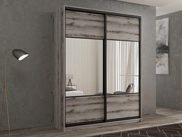 Шкаф-купе Кааппи 6 Эвок Окаменелый 110х60х230 см