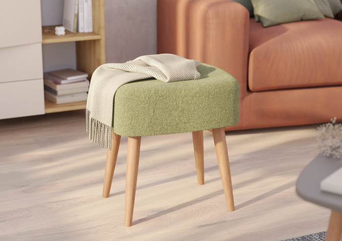 Банкетка 6-5135ТКШзел Полли, ткань зелёная