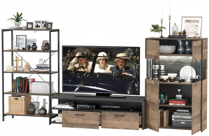 Трувор Гостиная 056, дуб гранж песочный/интра