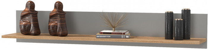 Остин 16.484 Полка, серый графит/дуб крафт золотой