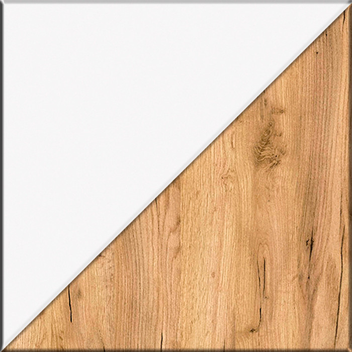 Остин 11.53 Кровать + ортопед + 13.336.02 Шкаф для одежды + 16.152 Тумба прикроватная, белый шагрень/дуб крафт золотой