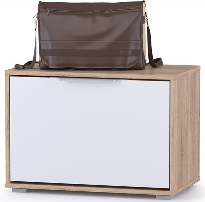 Куба Тумба 13.58, цвет дуб сонома/белый премиум, ШхГхВ 65х38,3х45,8 см.