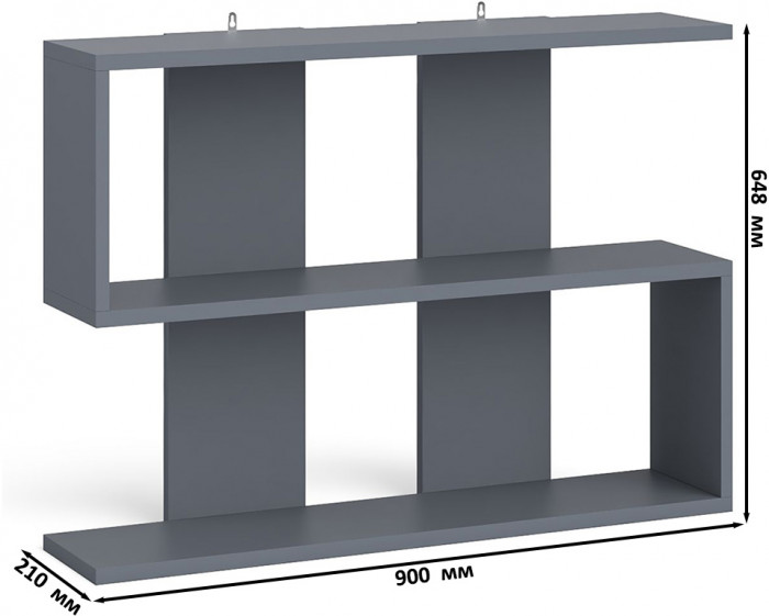 Мори Стол компьютерный МС-1 левый + Тумба МТВ1204.1 + Полка 900, цвет графит/белый, ШхГхВ 210,4х50х209,6 см., НЕ универсальная сборка