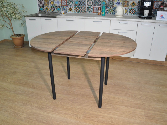 Стол обеденный Ника Дуб Веллингтон/черный