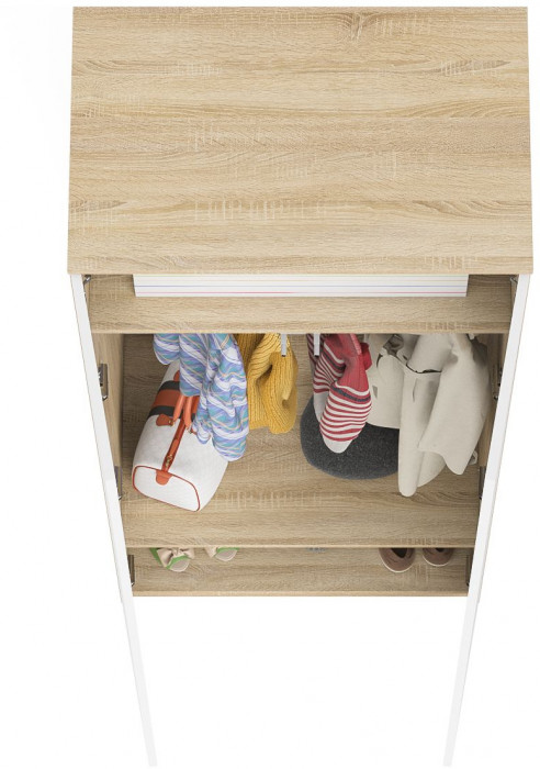 Мори Шкаф МШ800.1, дуб сонома/белый