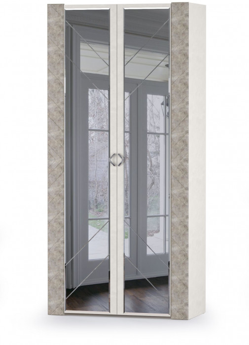 Амели Спальня № 7 13.106 + 12.48 + 03.240 + Шкафы 08.49 + 13.133 + 13.131 + 13.140 + Кровать 11.31 + под. ортопед + Тумбочка, 1600х2000 мм, б/м