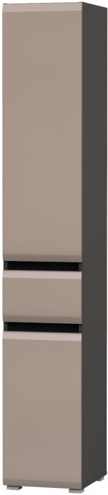 Сидней 13.202 Шкаф с ящиком, корпус антрацит/фасады: МДФ веллюто капучино