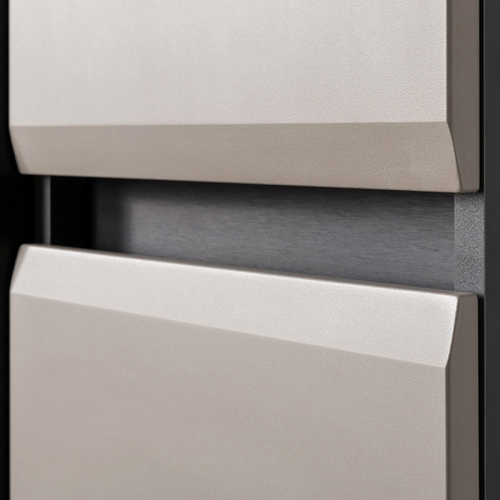 Сидней 13.202 Шкаф с ящиком, корпус антрацит/фасады: МДФ веллюто капучино