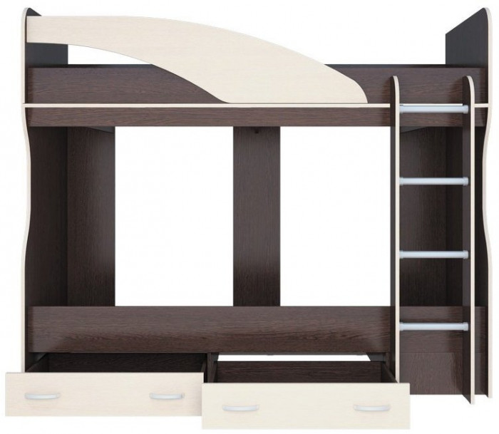 Двухъярусная кровать Мийа А 80 (Венге / дуб молочный)