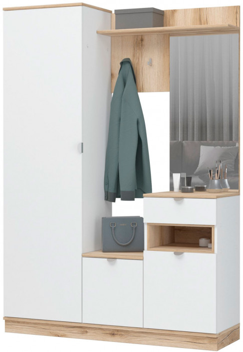 Юкки ПР-1400 прихожая Дуб делано/Белый