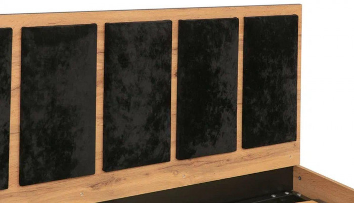 Кровать Либерти 51.18 Дуб вотан/Черный