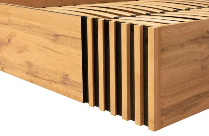 Кровать Либерти 51.18 Дуб вотан/Черный