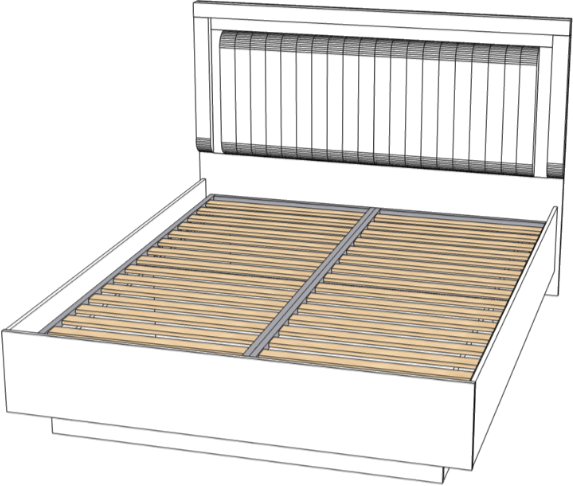 Кровать 160х200 "Харди-1" с подъемным механизмом - Белый текстурный/Ясень белый