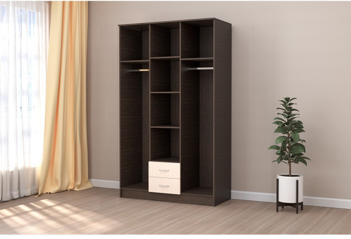 Кэт-7 Шкаф 3-створчатый (Венге / Белфорт)