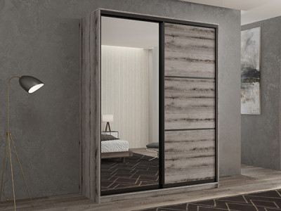 Шкаф-купе Кааппи 2 Эвок Окаменелый 130х60х230 см