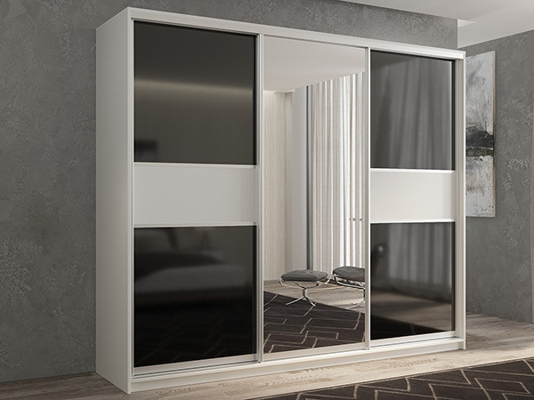 Шкаф-купе Кааппи 9 Белый Бриллиант 240х45х230 см