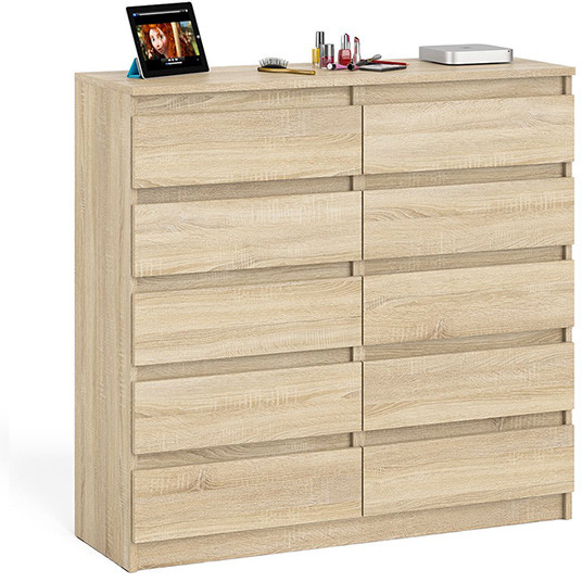 Мори Комод МК1200.10, цвет дуб сонома, ШхГхВ 120,4х41х115 см.