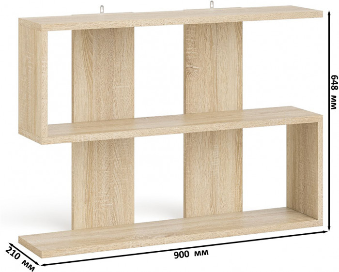 Мори Стол компьютерный МС-1 левый + Комод МК1200.3 + Полка 900, цвет дуб сонома, ШхГхВ 210,4х50х209,6 см., НЕ универсальная сборка