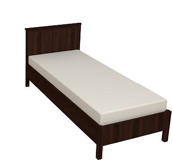 Кровать с ортопедическим основанием (металл) Шерлоск 45 90х200, орех