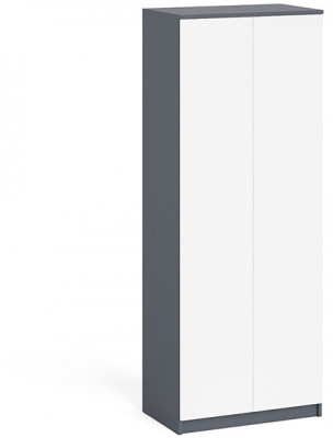 Мори Шкаф МШ800.1, цвет графит/белый, ШхГхВ 80,4х50,4х209,6 см.