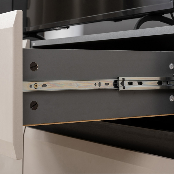 Сидней 13.63 + 13.63 Тумба под ТВ, корпус: антрацит/фасады: МДФ веллюто капучино