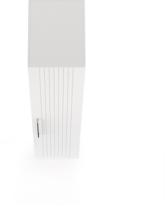 Валенсия Спальня 13.207 Шкаф-пенал, ЛДСП белый шагрень/МДФ белый шагрень