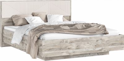 Сильвия Кровать парящая 1,6м с ПМ Кашемир/Дуб Юкон, Дуб Юкон