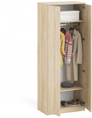 Мори Шкаф МШ800.1, цвет дуб сонома, ШхГхВ 80,4х50,4х209,6 см.