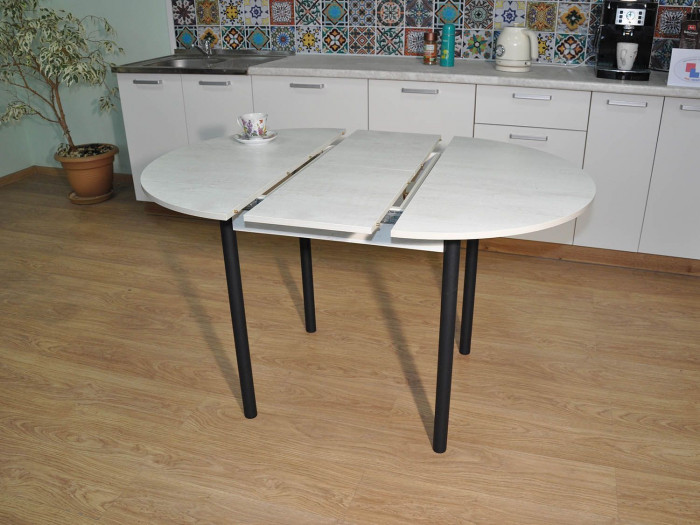 Обеденная группа Ника / Стул Х 4 шт. / Бетон белый/черный / бид 01