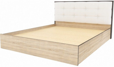Кровать Лирика ЛК-2 к/з милк + основание ЛДСП 160