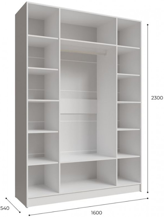 Шкаф Мадрид (1,6) без зеркала белый