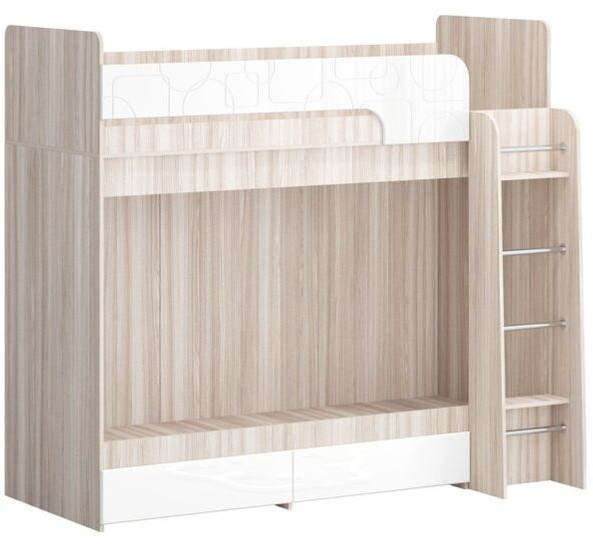 Двухъярусная кровать Бемби МДФ NEW, ясень (Эринус, Ясень шимо светлый)