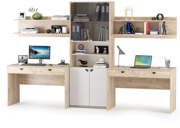 Бостон № 07, дуб эндгрейн элегантный/фасады МДФ милк рикамо софт