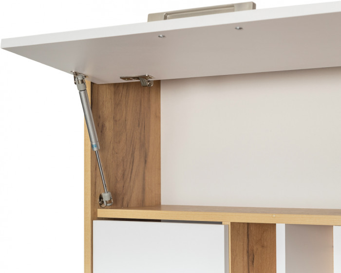 Лайт Стол письменный 03.243Н, цвет дуб крафт золотой/белый премиум, ШхГхВ 150,2х57,3х179,9 см., НЕ универсальная сборка