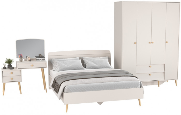 Афина Спальня 10-1600, кашемир серый