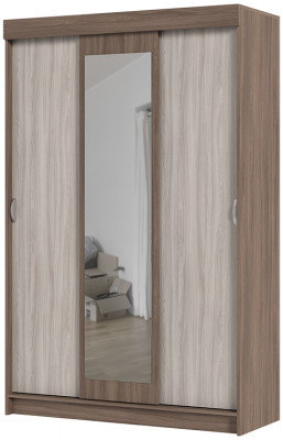 Андрей-4 М шкаф-купе (Бася рекламный ШКК 551-М) 1300*2020*516 ясень шимо темный/ясень шимо светлый