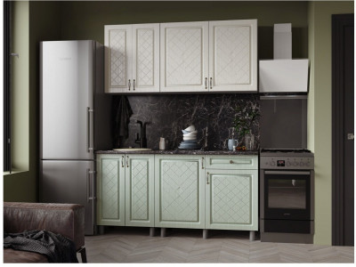 Кухонный гарнитур Версаль 1,8м Айвори/Васаби