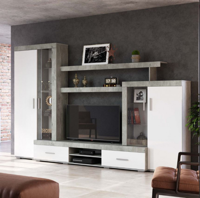 "Инстайл" ЦС-02 метрополитан грей/белый (замена на бетон/белый)