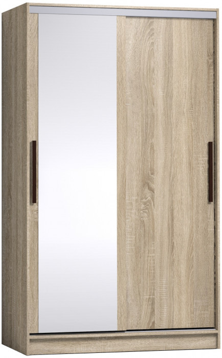 Шкаф-купе с зеркалом Стрике 1200 Сонома