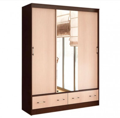 Шкаф-купе &quot;Модерн-2&quot; 1,65м (1650х2220х610) венге/лоредо