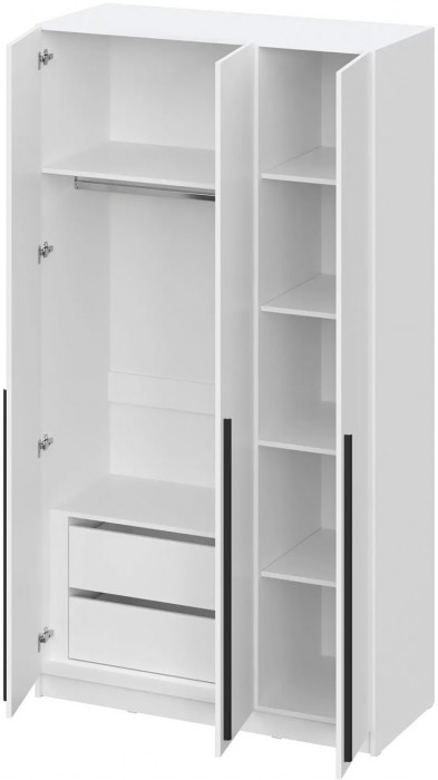 шкаф распашной Берген ШК-1200 белое дерево/белое дерево