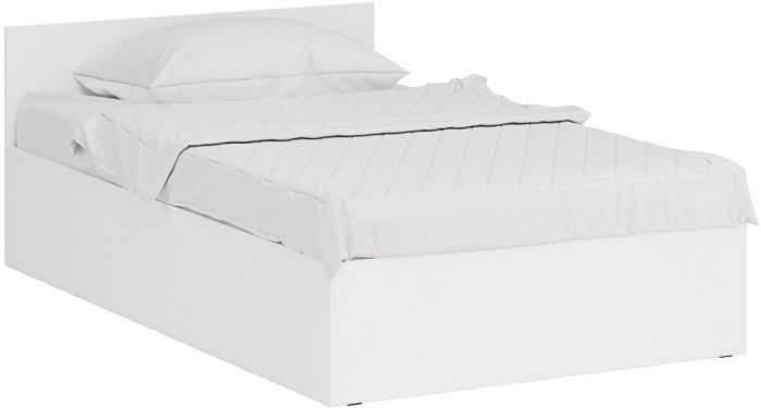 Кровать 1200 + Шкаф угловой Стандарт, цвет белый, ШхГхВ 123,5х203,5х70 + 81,2х81,2х200см., сп.м. 1200х2000 мм., без матраса, основание есть