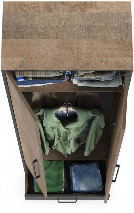 Трувор 13.328.02 Шкаф для одежды, дуб гранж песочный/интра