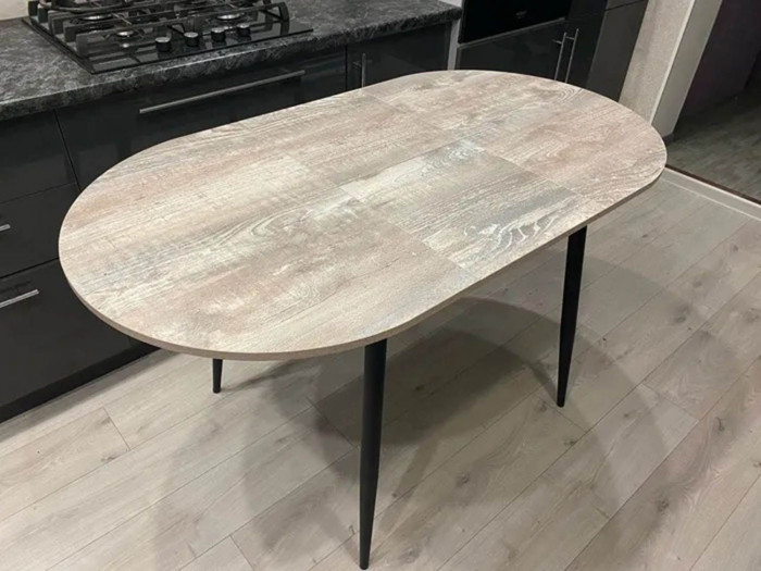 Стол обеденный Стиль-1 черный / Бетон пайн темный