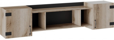 Окланд ТД-324.12.21 Шкаф навесной (Фон Черный/Дуб Делано)